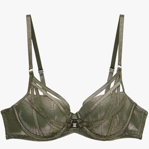 Savage X Fenty Shimmering Olive Bra Size 44 D